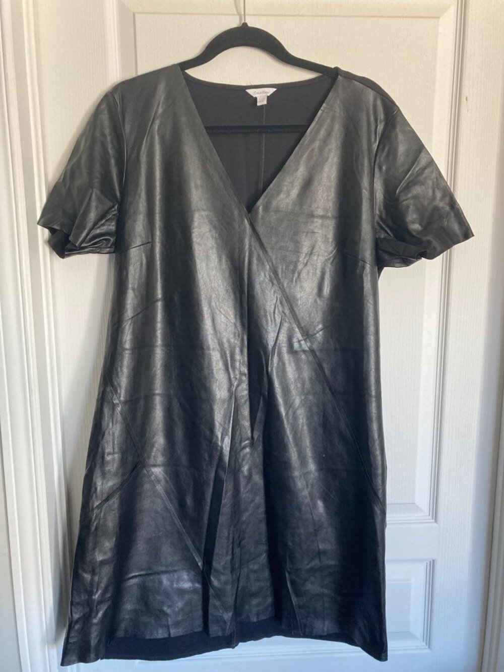 Calvin Klein faux fur dress
